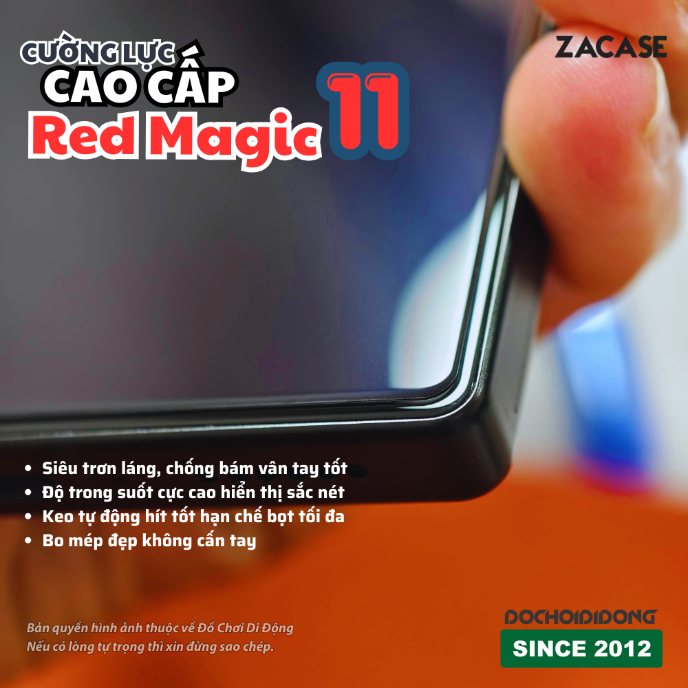 Miếng Dán cường lực màn hình&nbsp;Nubia Red Magic 10 11 10s Pro Plus Air&nbsp;Zacase All Clear Super Glass cao cấp