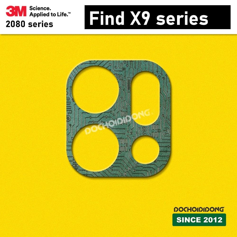 Dán Skin 3M Bảo Vệ Camera Oppo Find X9 / X9 Pro / X9 Ultra (Vân Nổi 3D, Khoét Lỗ)