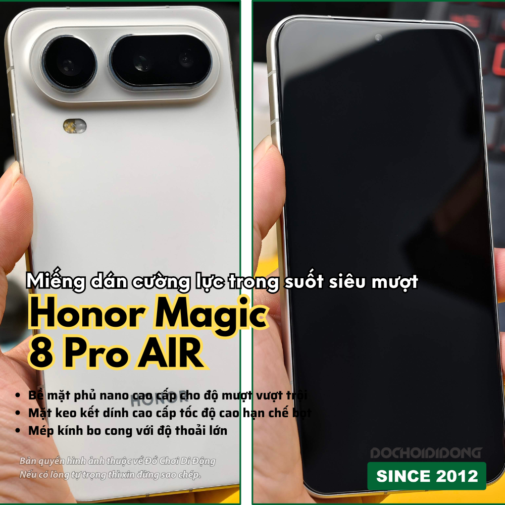 Miếng dán kính&nbsp;Cường Lực Honor Magic 8 Pro Air - 