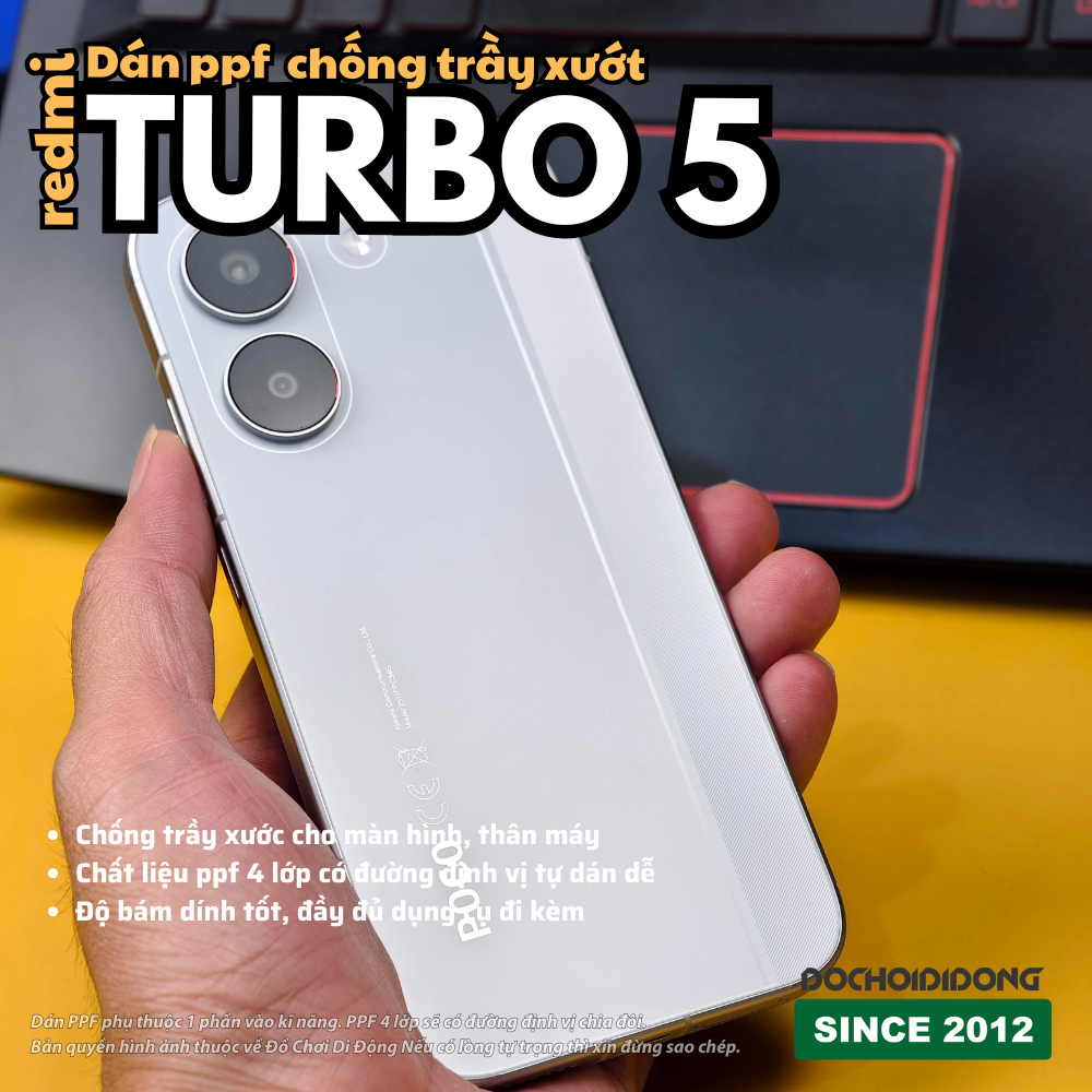 Miếng Dán PPF Chống Trầy Xước Redmi Turbo 5 - Bảo Vệ Toàn Diện, Tự Dán Dễ Dàng
