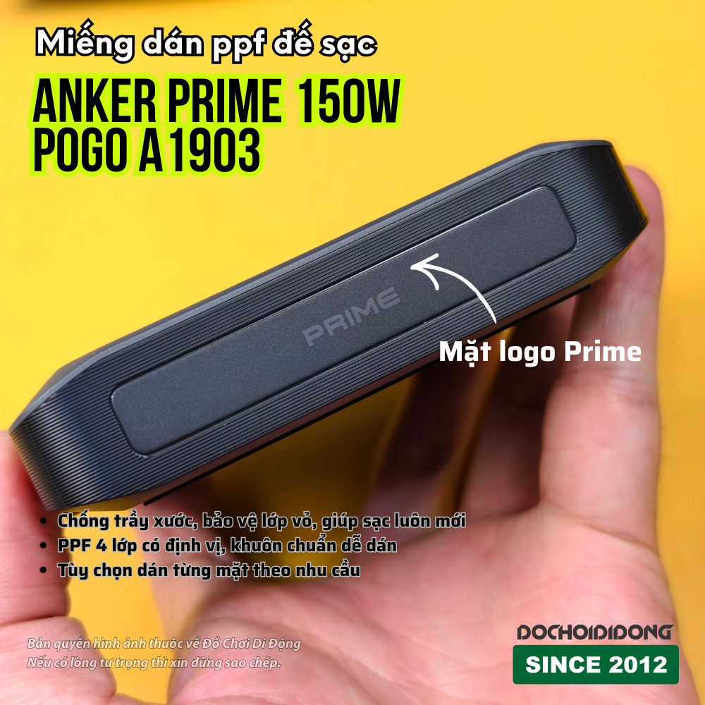 Dán PPF Chống Trầy Xước Đế Sạc Anker Prime 150W Pogo A1903
