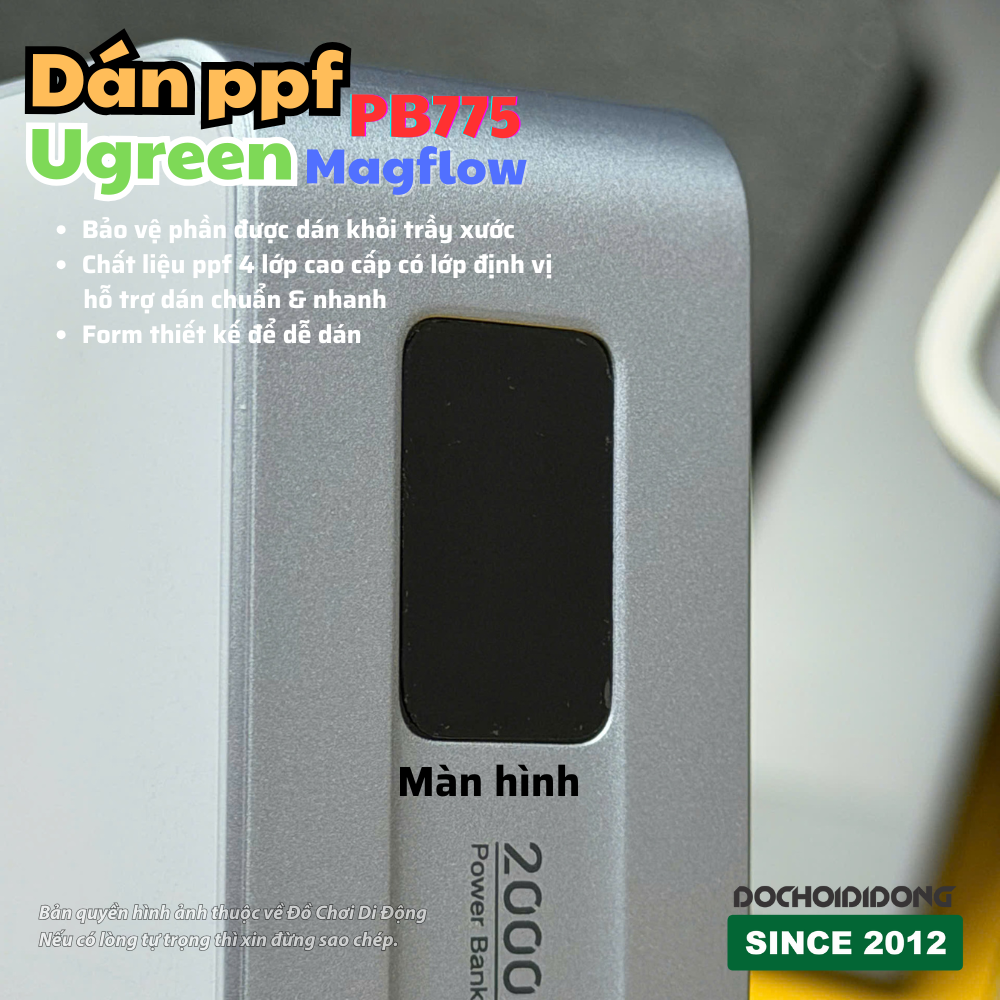 Miếng Dán PPF Ugreen MagFlow PB775: Chống Trầy Xước, Tự Phục Hồi, Dễ Dán Tại Nhà