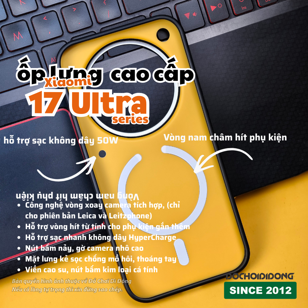 [VÒNG XOAY CAMERA] Ốp lưng cao cấp dành cho Xiaomi 17 Ultra / Xiaomi 17 Ultra Leica Edition / Xiaomi LeitzPhone