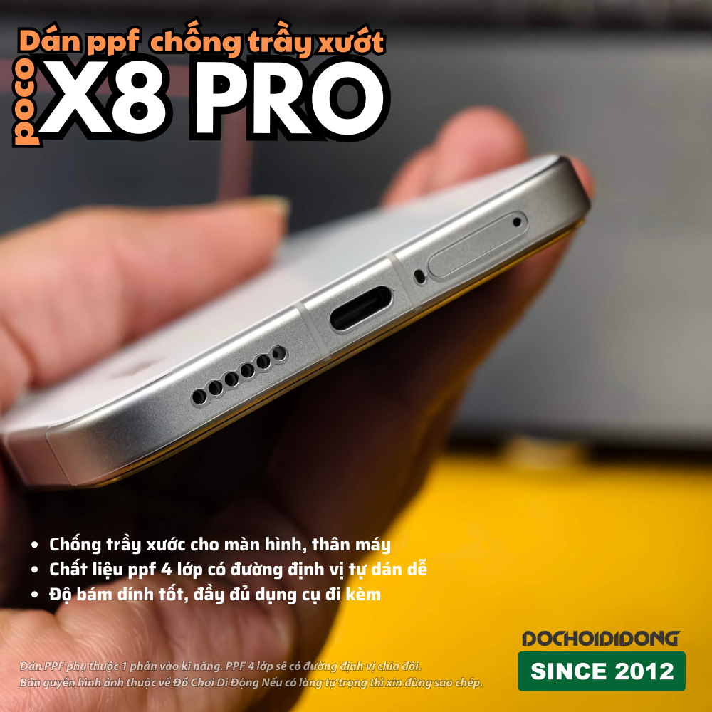 Miếng Dán PPF Chống Trầy Xước Full Body - Màn Hình X8 Pro (Nhám/Bóng)