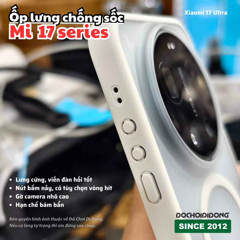 Ốp Lưng Chống Sốc Xiaomi 17 Pro / 17 Pro Max Ultra (Tùy Chọn Vòng Hít Nam Châm)