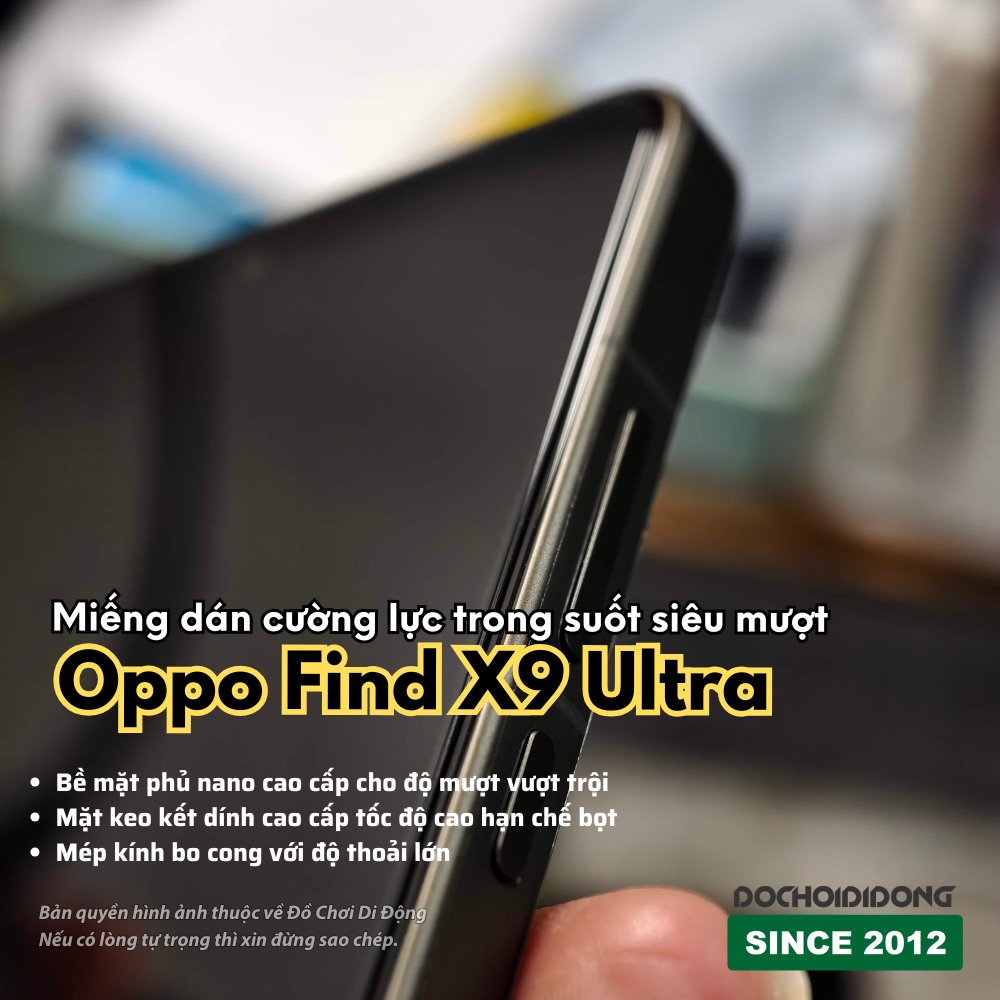 Miếng Dán cường lực màn hình Oppo Find X9 Pro X8 X8s X8 Ultra - Realme GT8 Pro Neo 8 Turbo 6 6V cao cấp