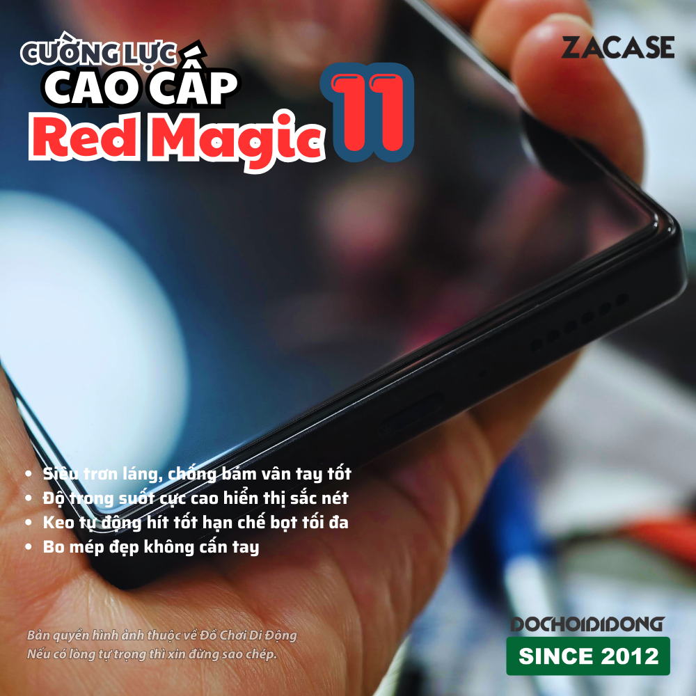 Miếng Dán cường lực màn hình&nbsp;Nubia Red Magic 10 11 10s Pro Plus Air&nbsp;Zacase All Clear Super Glass cao cấp