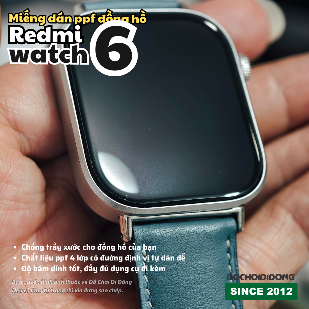 Combo 3 Miếng Dán Màn Hình PPF Redmi Watch 6 Chống Trầy Siêu Trong