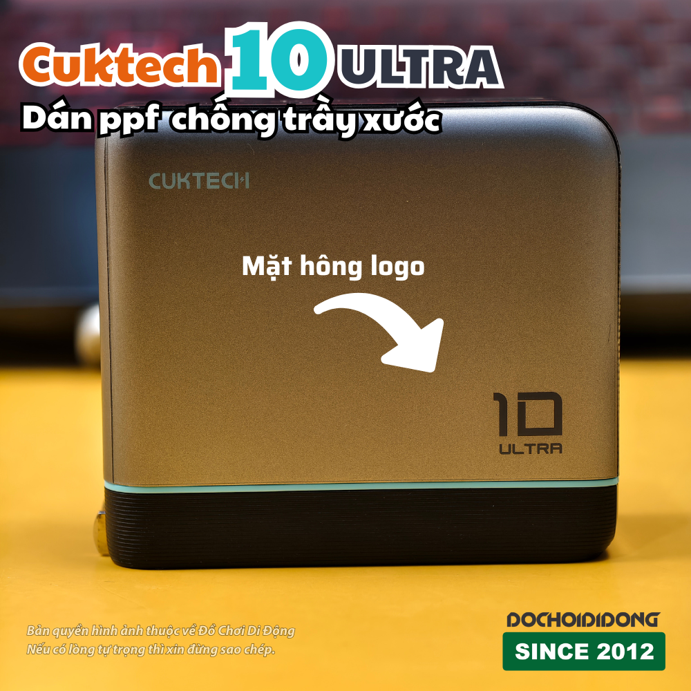 Dán ppf củ sạc Cuktech 10 Ultra full màn hình cong - bảo vệ hoàn hảo