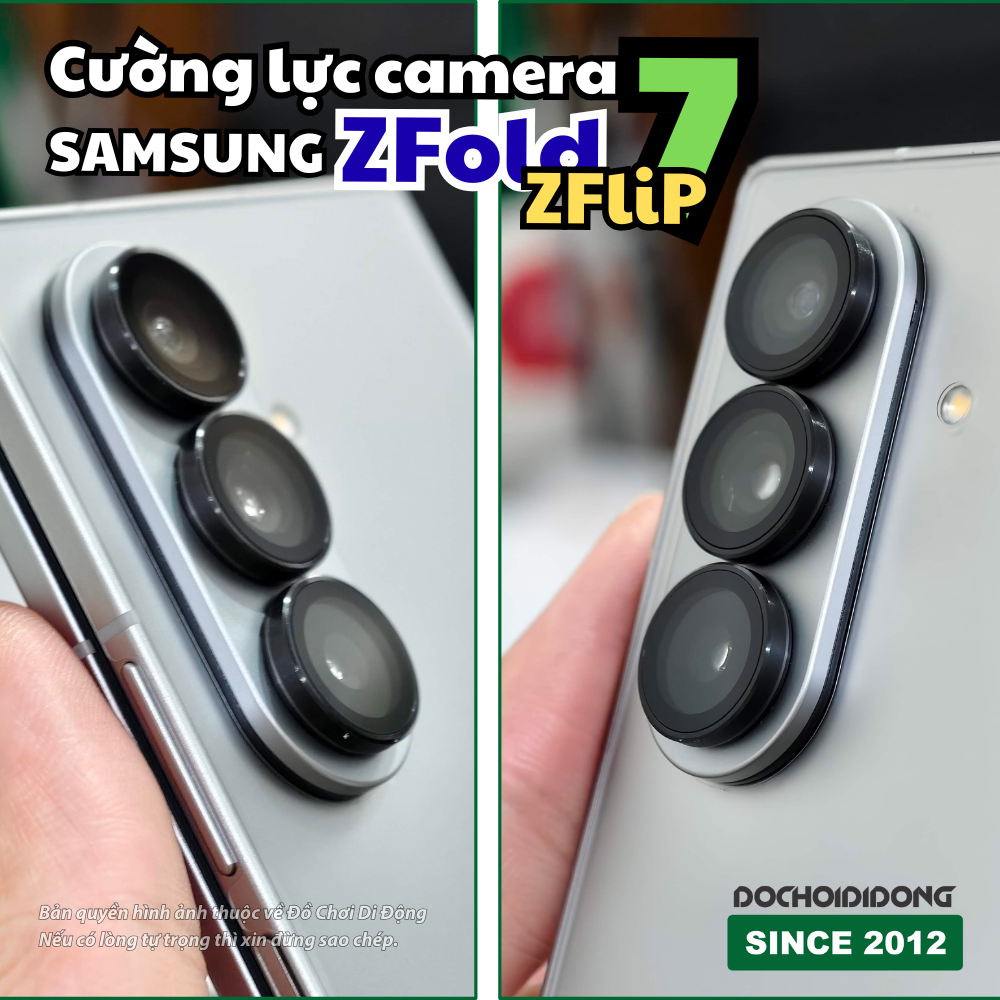 Dán Cường Lực Camera Metal Ring Samsung Galaxy Z Fold 7 & Z Flip 7 – Chống Vỡ, Chống Chói