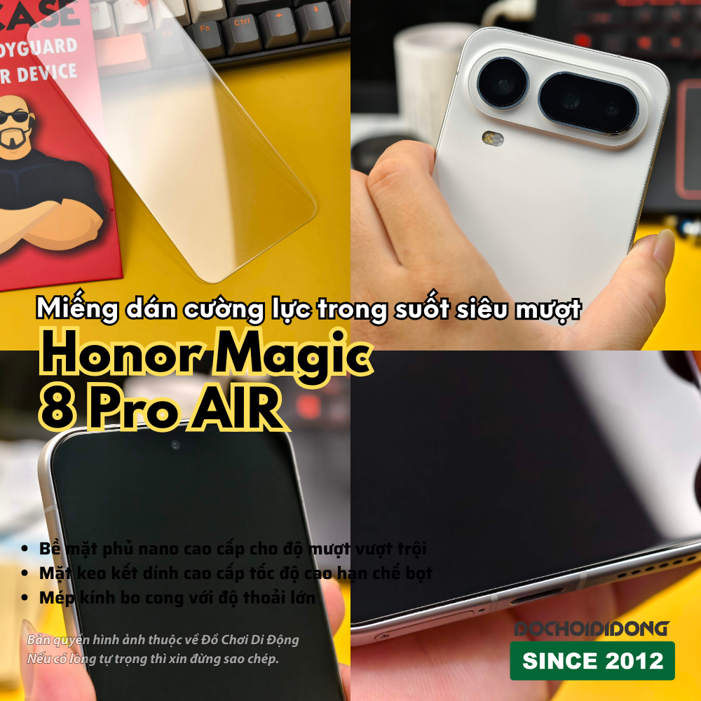 Miếng dán kính&nbsp;Cường Lực Honor Magic 8 Pro Air - 
