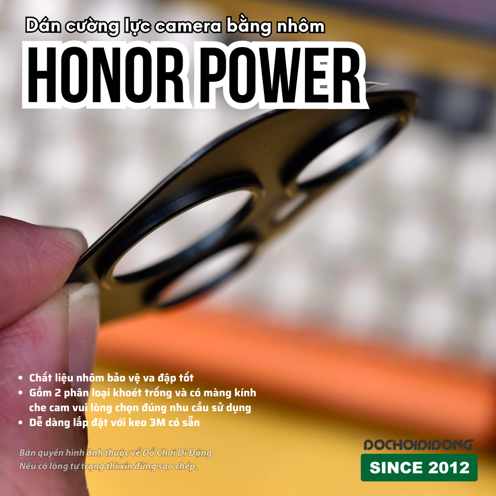 Dán Cường Lực Camera Bằng Nhôm HONOR POWER - Bảo Vệ Toàn Diện, Phong Cách Cá Tính