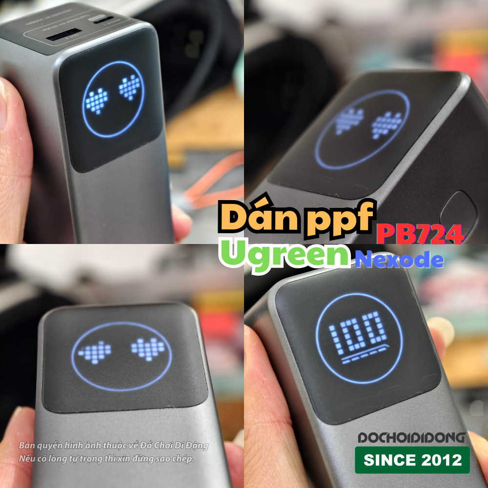 Miếng dán PPF màn hình pin dự phòng UGREEN Nexode Genshin Impact Edition 20000mAh 130W - PB721 - PB722 PB724 PB725 - PB726 trong cao cấp