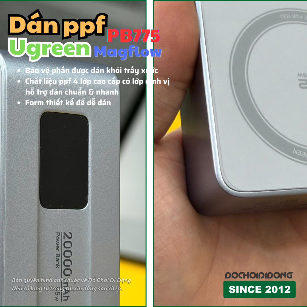 Miếng Dán PPF Ugreen MagFlow PB775: Chống Trầy Xước, Tự Phục Hồi, Dễ Dán Tại Nhà