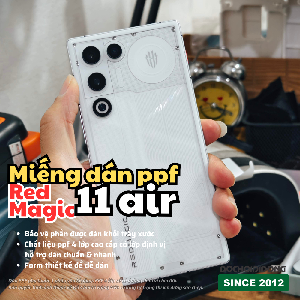 Miếng dán PPF mặt lưng và màn hình ZTE Nubia Red Magic 11 Air chuẩn form cao cấp