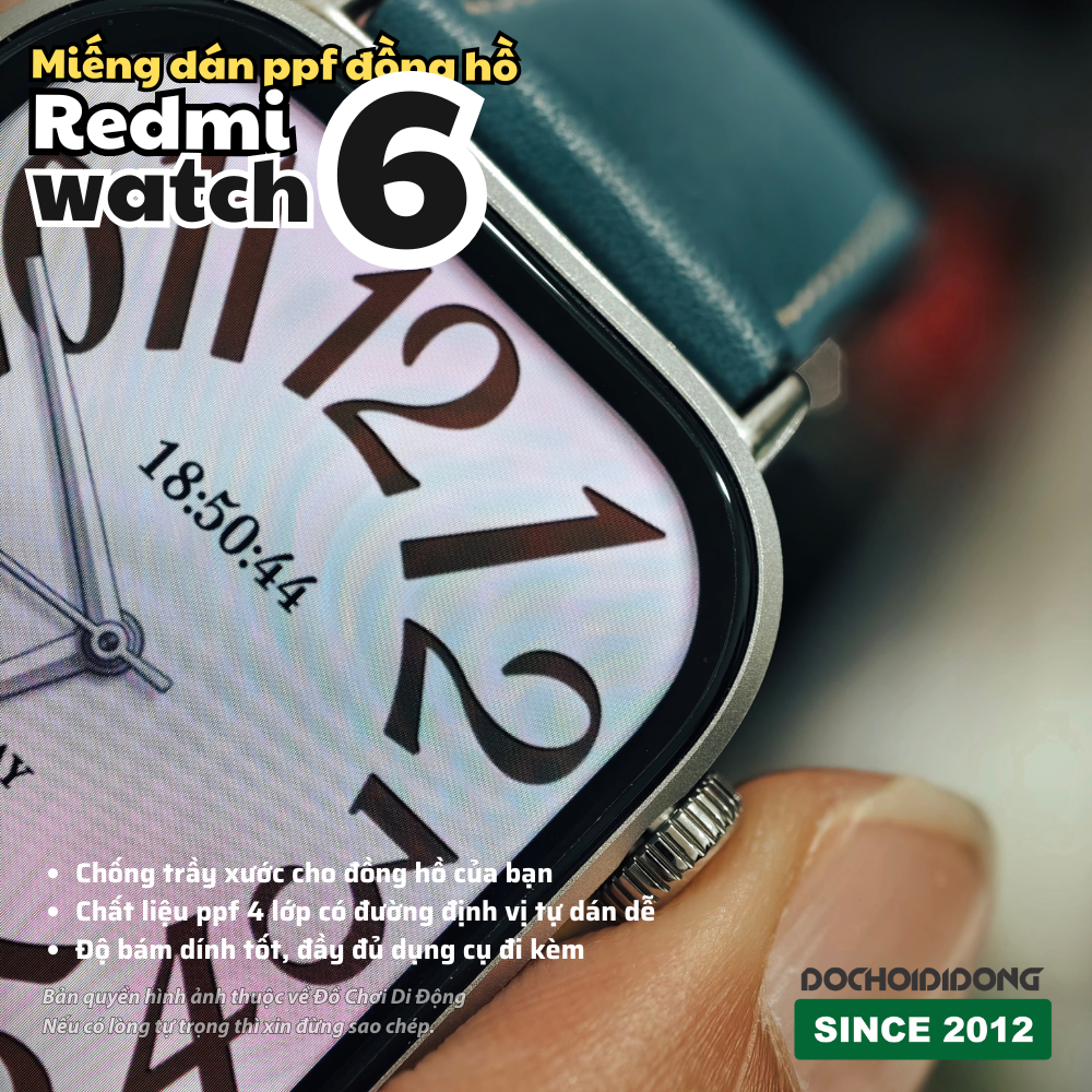 Combo 3 Miếng Dán Màn Hình PPF Redmi Watch 6 Chống Trầy Siêu Trong