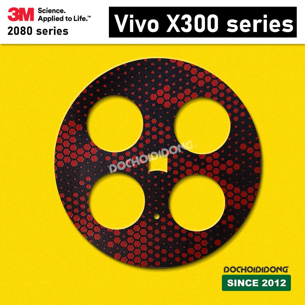Miếng Dán Skin 3M Bảo Vệ Cụm Camera Vivo X300 / Pro / Ultra (Vân Nổi, Khoét Lỗ)