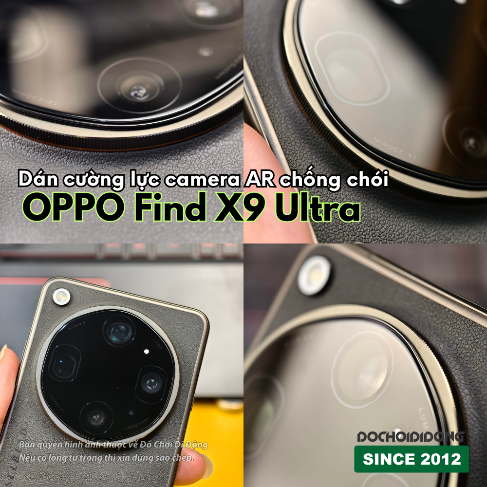 Miếng Dán Cường Lực Camera Chống Chói ZACASE Oppo Find X8 - X8s+ - X8 Pro - X8s - X8 X9 Ultra