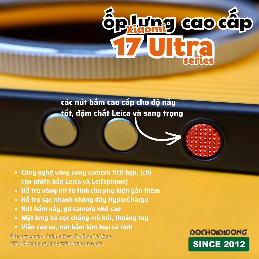 [VÒNG XOAY CAMERA] Ốp lưng cao cấp dành cho Xiaomi 17 Ultra / Xiaomi 17 Ultra Leica Edition / Xiaomi LeitzPhone