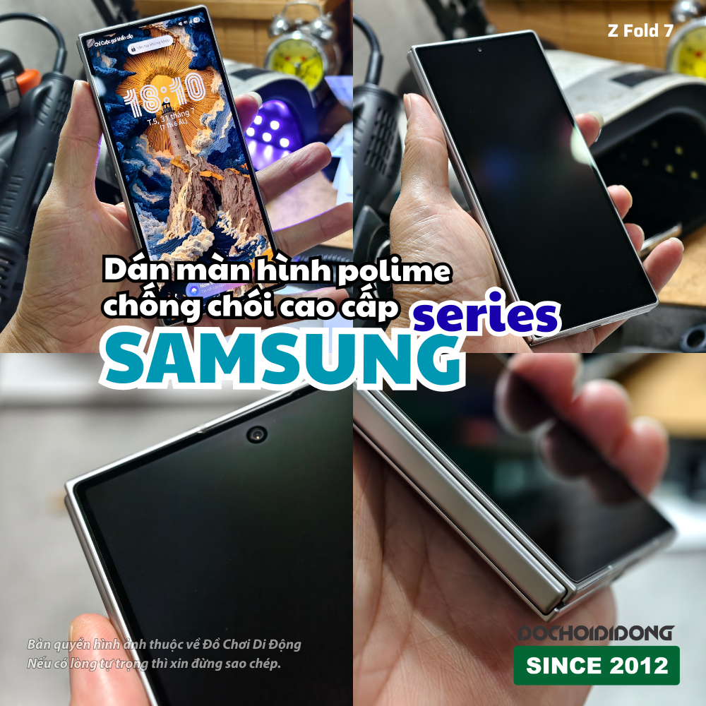 Dán màn hình polime chống chói cao cấp Samsung Z Fold 6 7 S25 Ultra siêu mỏng