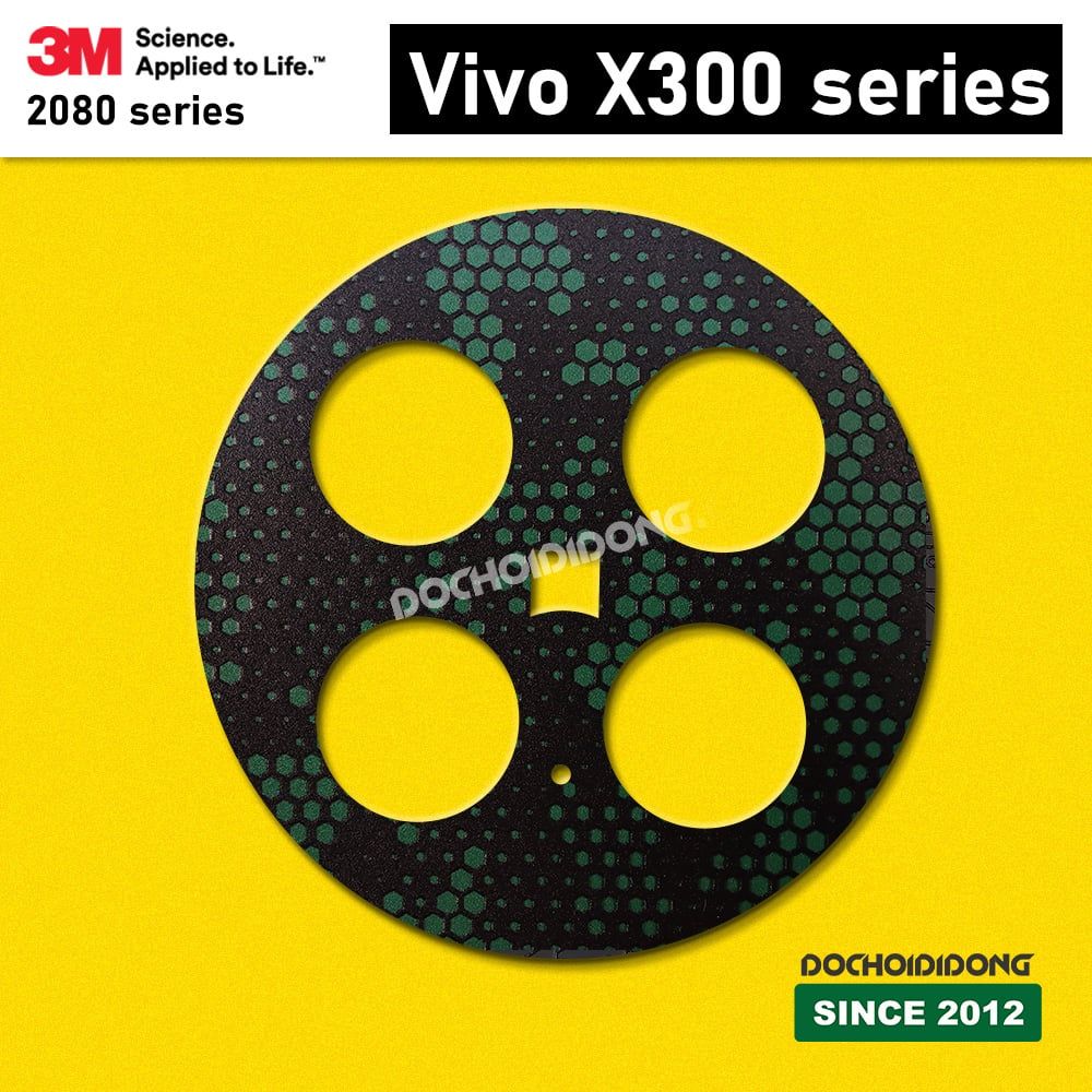 Miếng Dán Skin 3M Bảo Vệ Cụm Camera Vivo X300 / Pro / Ultra (Vân Nổi, Khoét Lỗ)