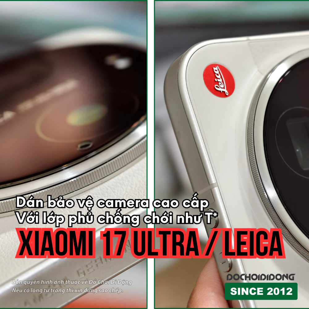 [ Giống Lớp Phủ T* ] Dán Cường Lực Camera Xiaomi 15 - 15 Pro - 17 Ultra Chống Chói Cao Cấp