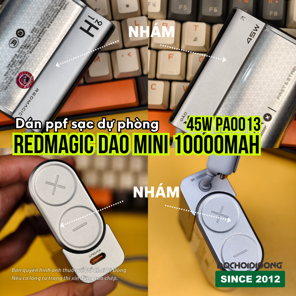 Dán PPF Full Body Sạc Dự Phòng Redmagic DAO MINI 10000mAh 45W (PA0013) - Chống Xước [Nhám/Bóng]