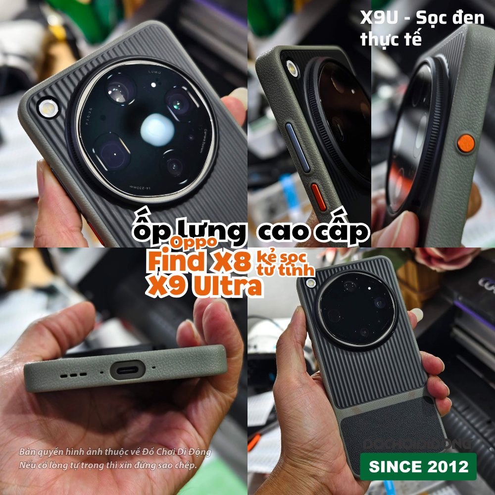 Ốp lưng kẻ sọc cao cấp Oppo Find X8 / X9 Ultra chống sốc có vòng nam châm
