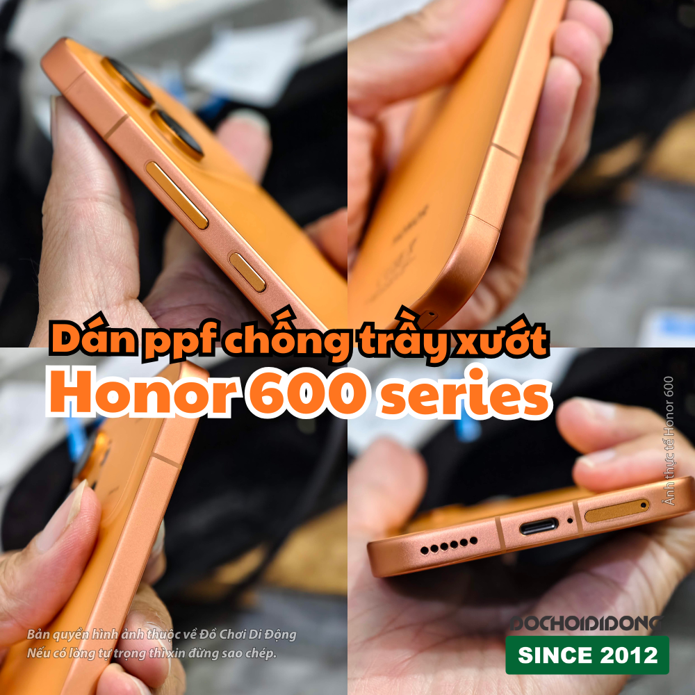 Miếng dán PPF chống trầy xước Honor 600 Pro Lite (bản chính hãng) cao cấp