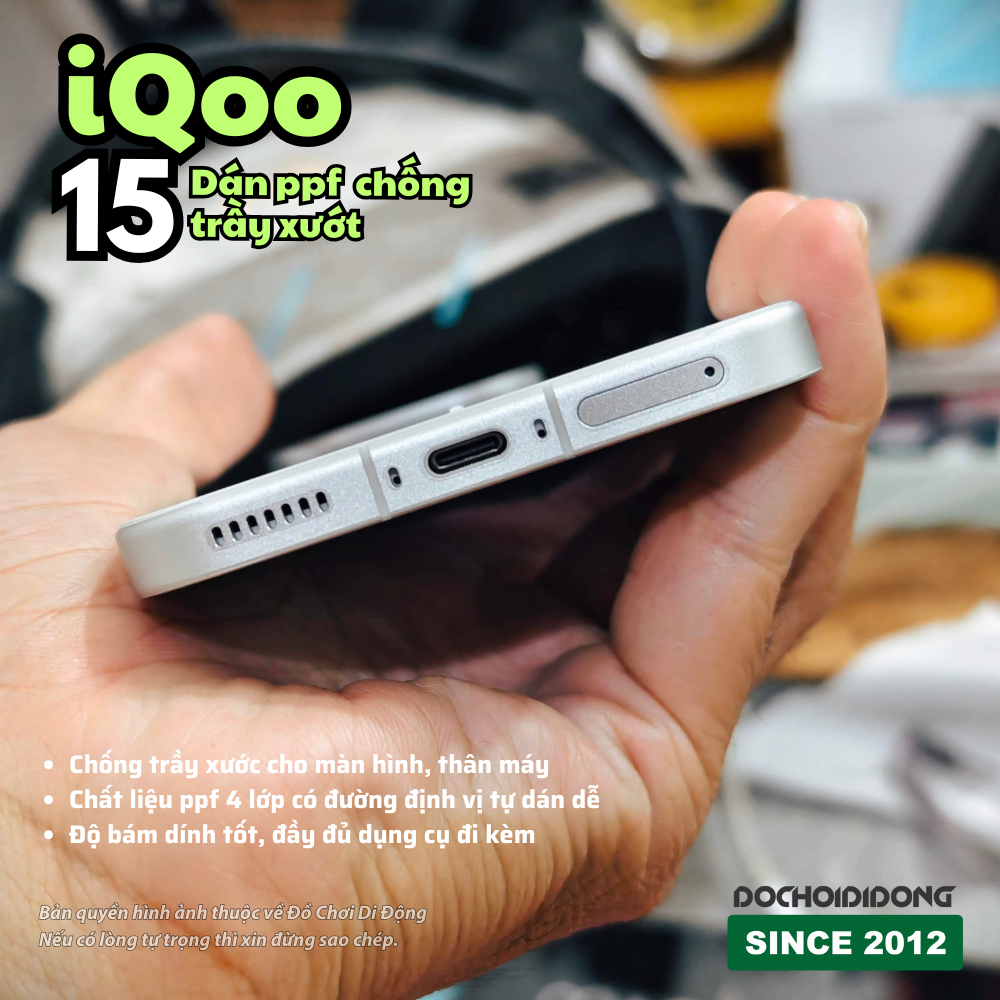 Dán PPF Chống Trầy Xước Full Body/Màn Hình iQOO 15 (Nhám/Bóng) - Thiết Kế Cho Game Thủ
