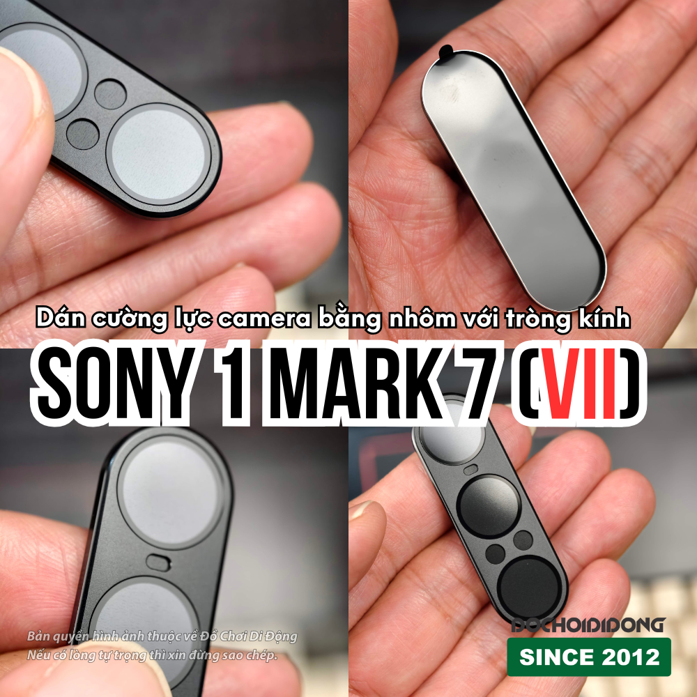 Dán cường lực camera Sony Xperia 1 mark VII 7 khung nhôm tròng kính