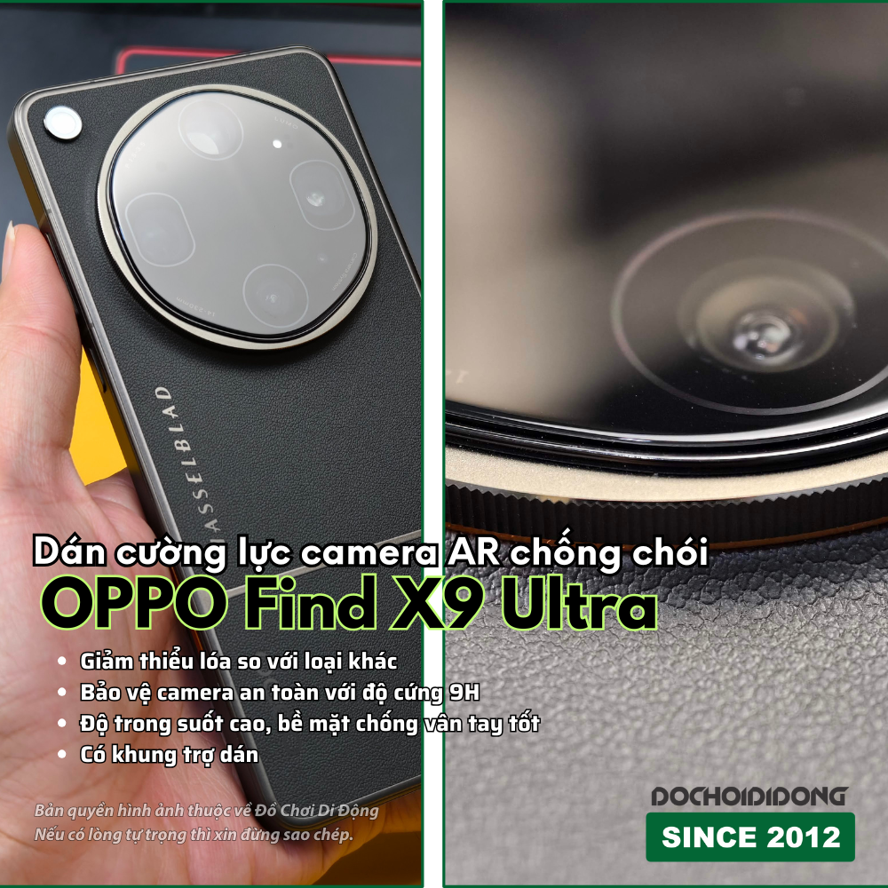 Miếng Dán Cường Lực Camera Chống Chói ZACASE Oppo Find X8 - X8s+ - X8 Pro - X8s - X8 X9 Ultra