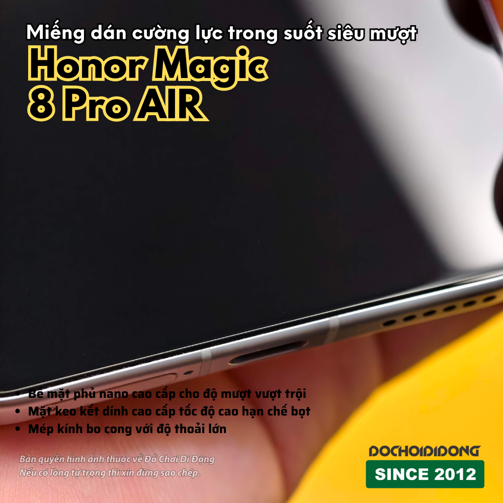 Miếng dán kính&nbsp;Cường Lực Honor Magic 8 Pro Air - 