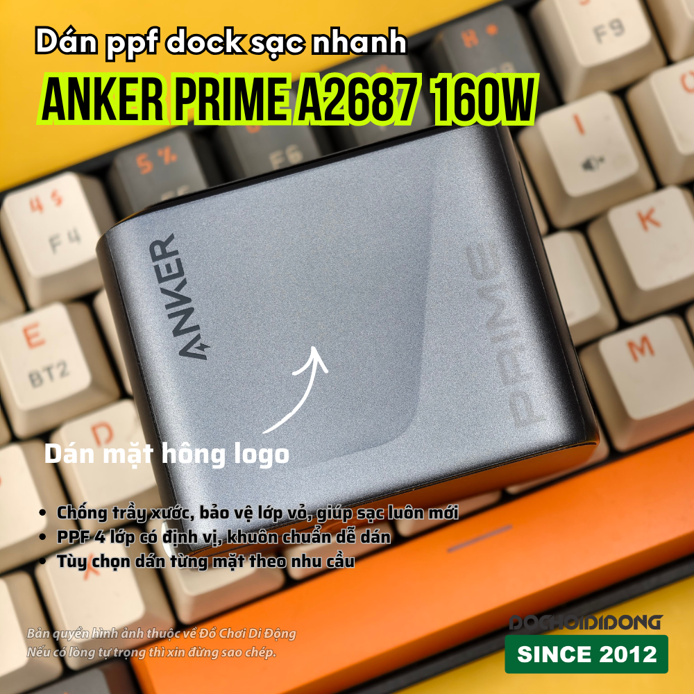 Dán PPF Full Body/Màn Hình Sạc Anker Prime 160W A2687 - Chống Trầy, Giữ Mới
