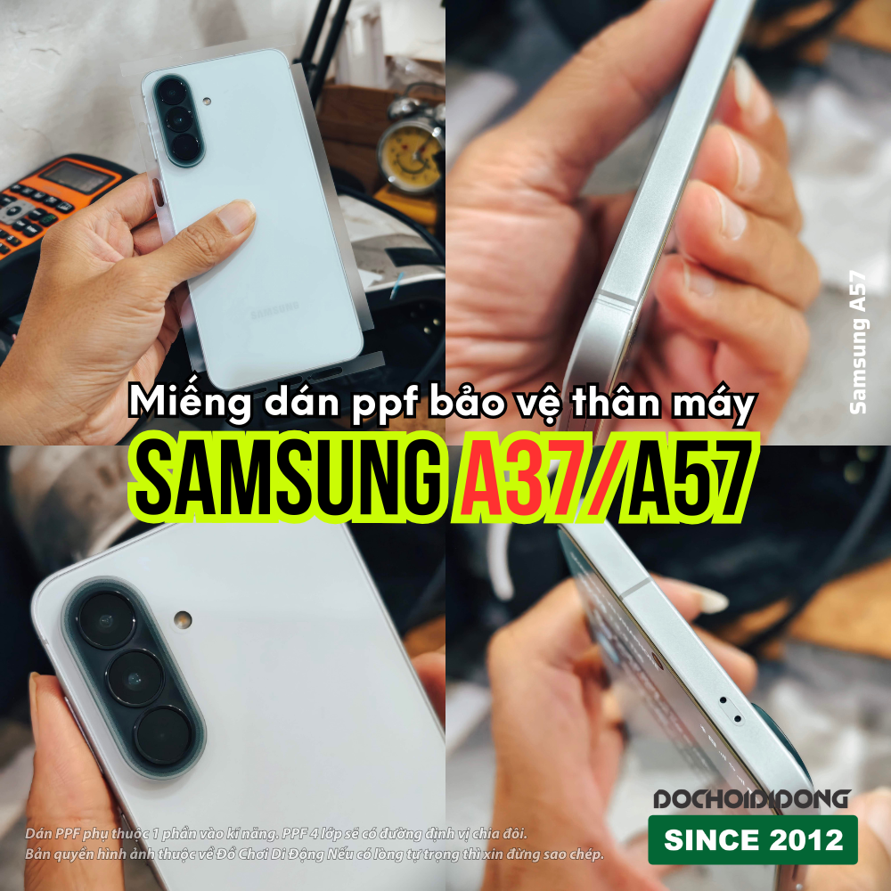 Miếng Dán PPF Chống Trầy Samsung Galaxy A37 / A57 Cao Cấp - Dán Màn Hình, Lưng, Full Viền, Viền Máy