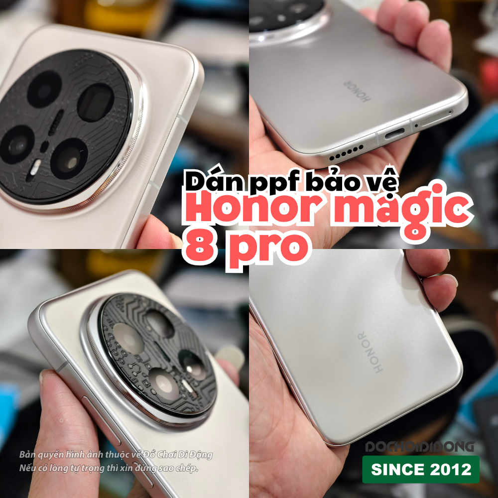 Dán PPF Full Body Chống Trầy Xước Honor Magic 8 Pro (Màn Hình/Lưng/Viền) - Tự Phục Hồi