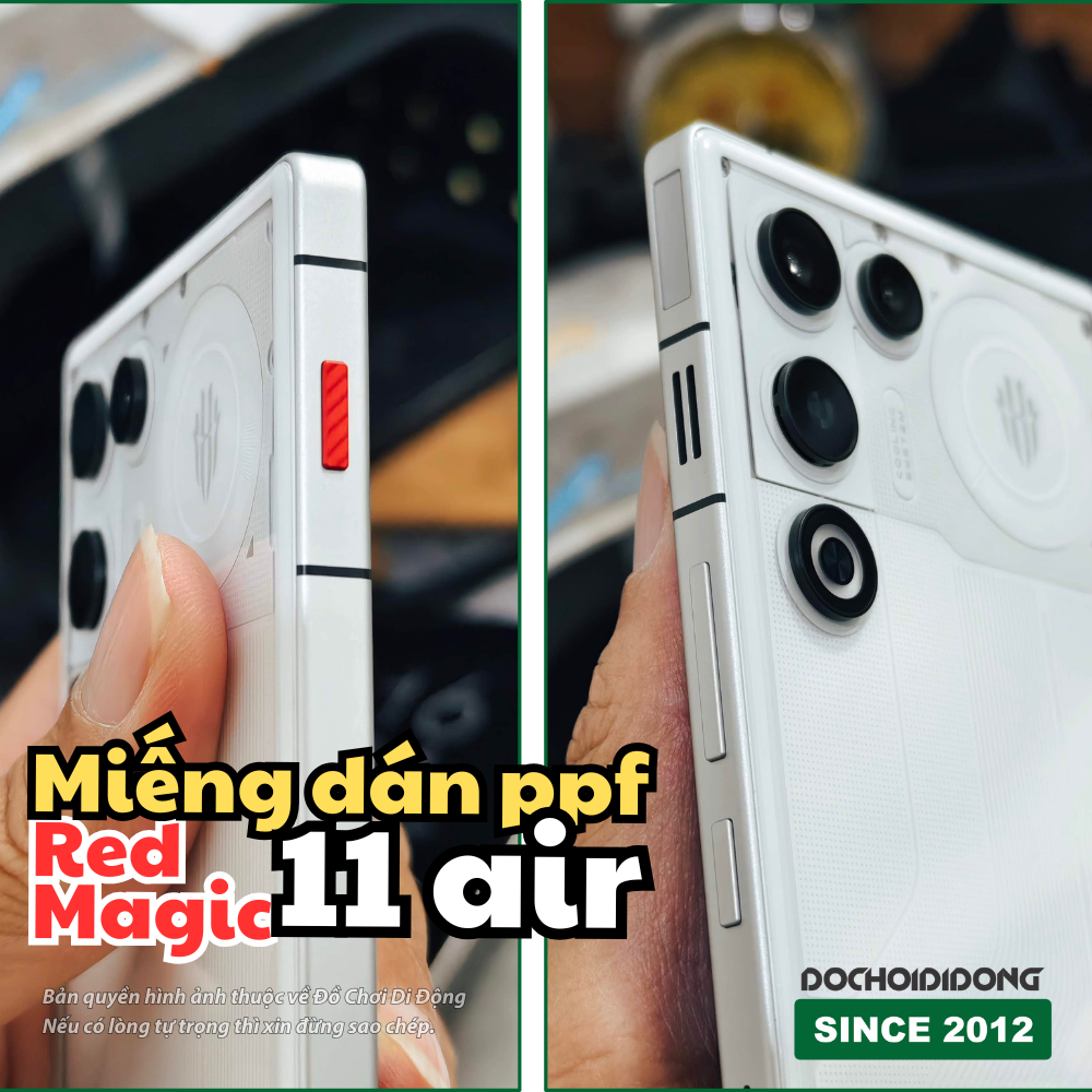 Miếng dán PPF mặt lưng và màn hình ZTE Nubia Red Magic 11 Air chuẩn form cao cấp