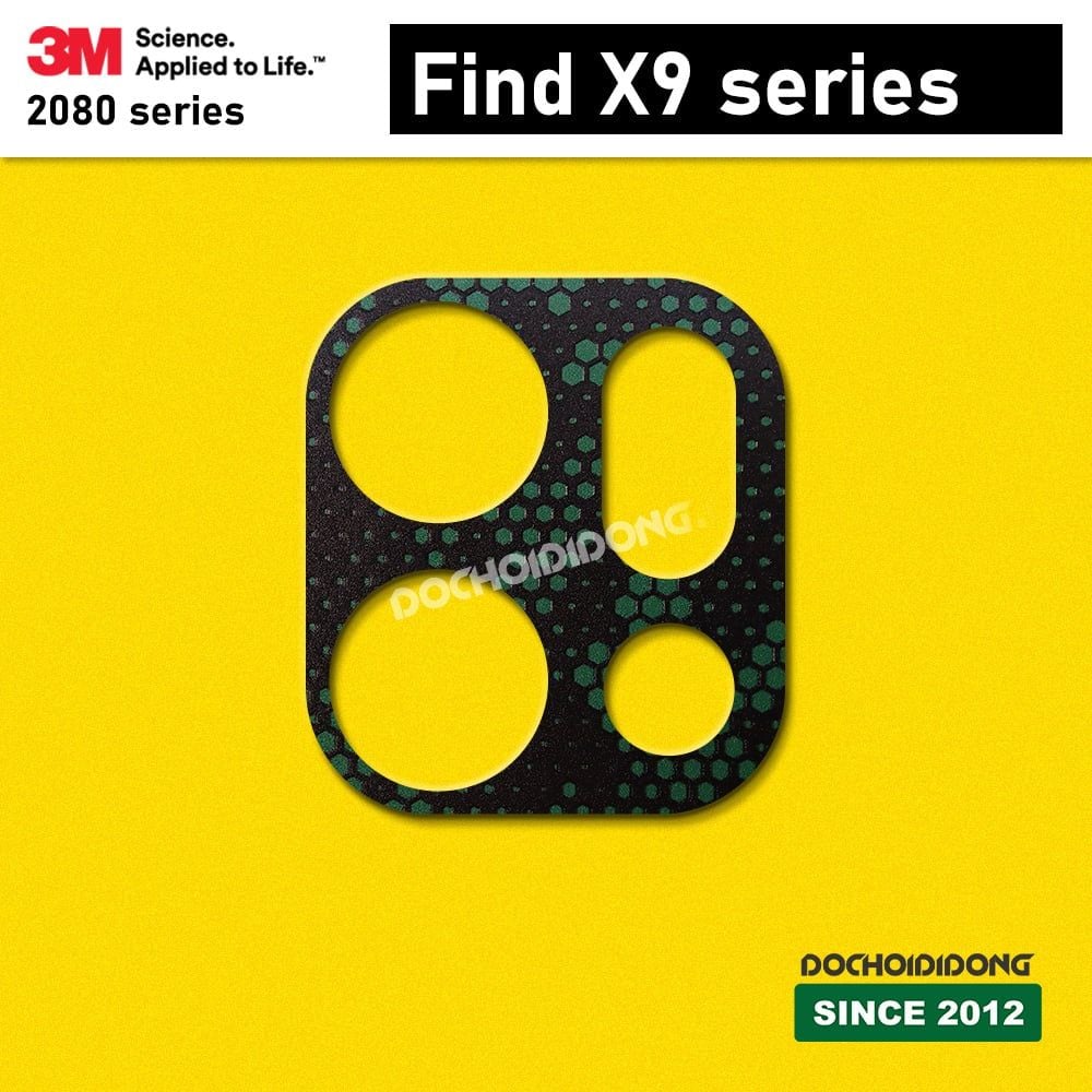 Dán Skin 3M Bảo Vệ Camera Oppo Find X9 / X9 Pro / X9 Ultra (Vân Nổi 3D, Khoét Lỗ)