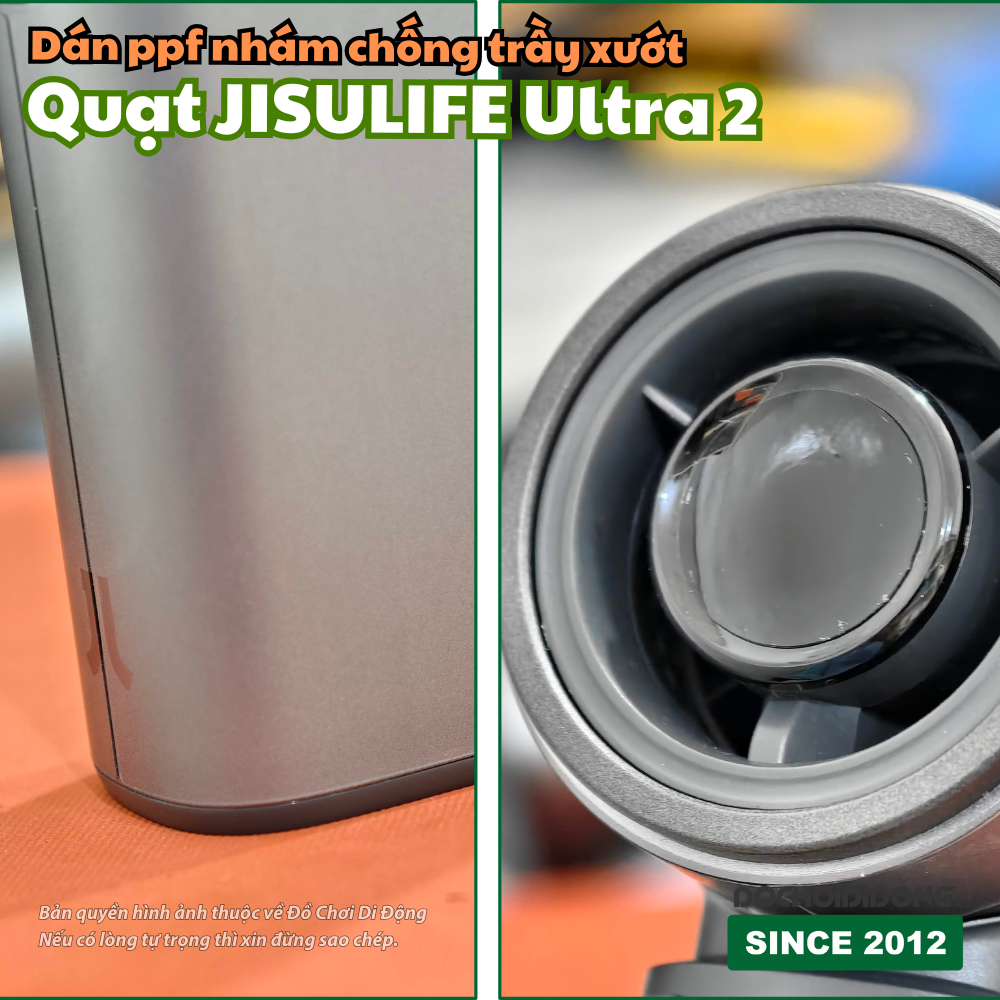 Miếng Dán PPF Nhám Chống Trầy Xước Full Body Cho Quạt JISULIFE Ultra 2 - Bảo Vệ Toàn Diện, Chống Bám Vân Tay