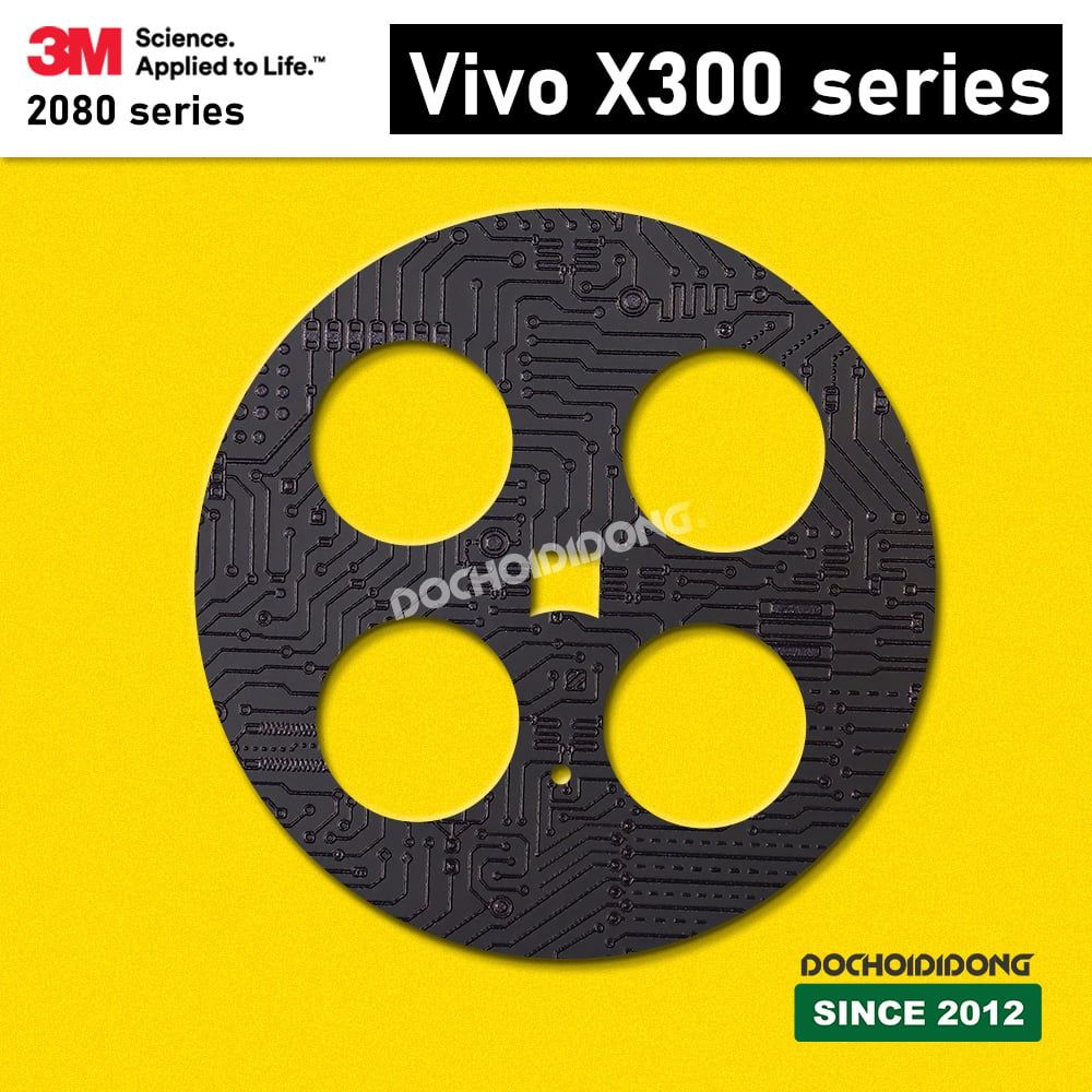 Miếng Dán Skin 3M Bảo Vệ Cụm Camera Vivo X300 / Pro / Ultra (Vân Nổi, Khoét Lỗ)