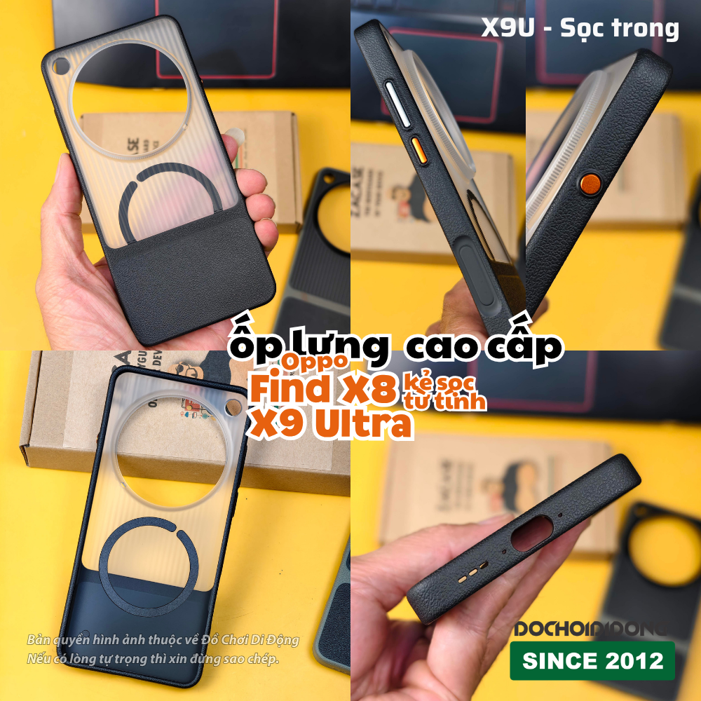 Ốp lưng kẻ sọc cao cấp Oppo Find X8 / X9 Ultra chống sốc có vòng nam châm