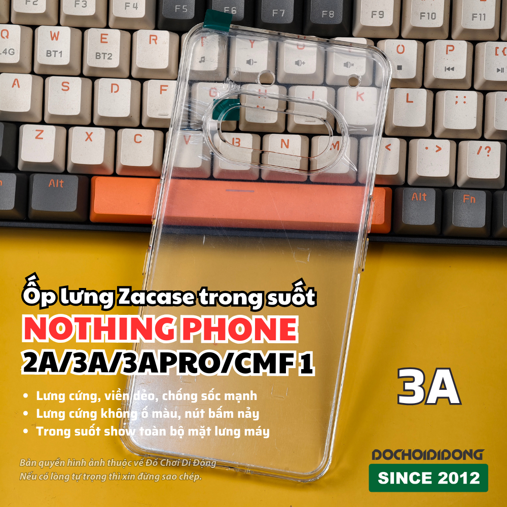 Ốp lưng Nothing Phone 2A 3A Pro CMF 1 Zacase chống sốc trong suốt