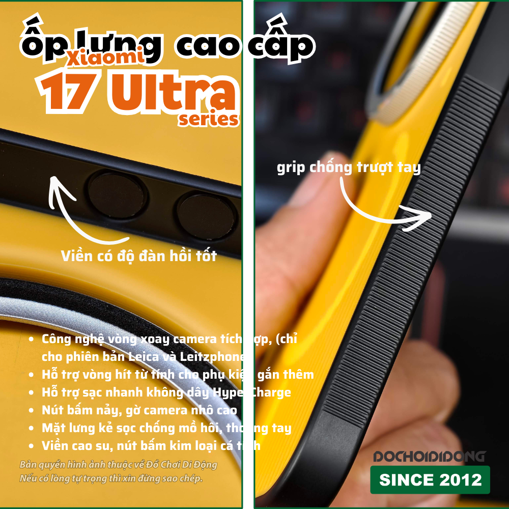 [VÒNG XOAY CAMERA] Ốp lưng cao cấp dành cho Xiaomi 17 Ultra / Xiaomi 17 Ultra Leica Edition / Xiaomi LeitzPhone
