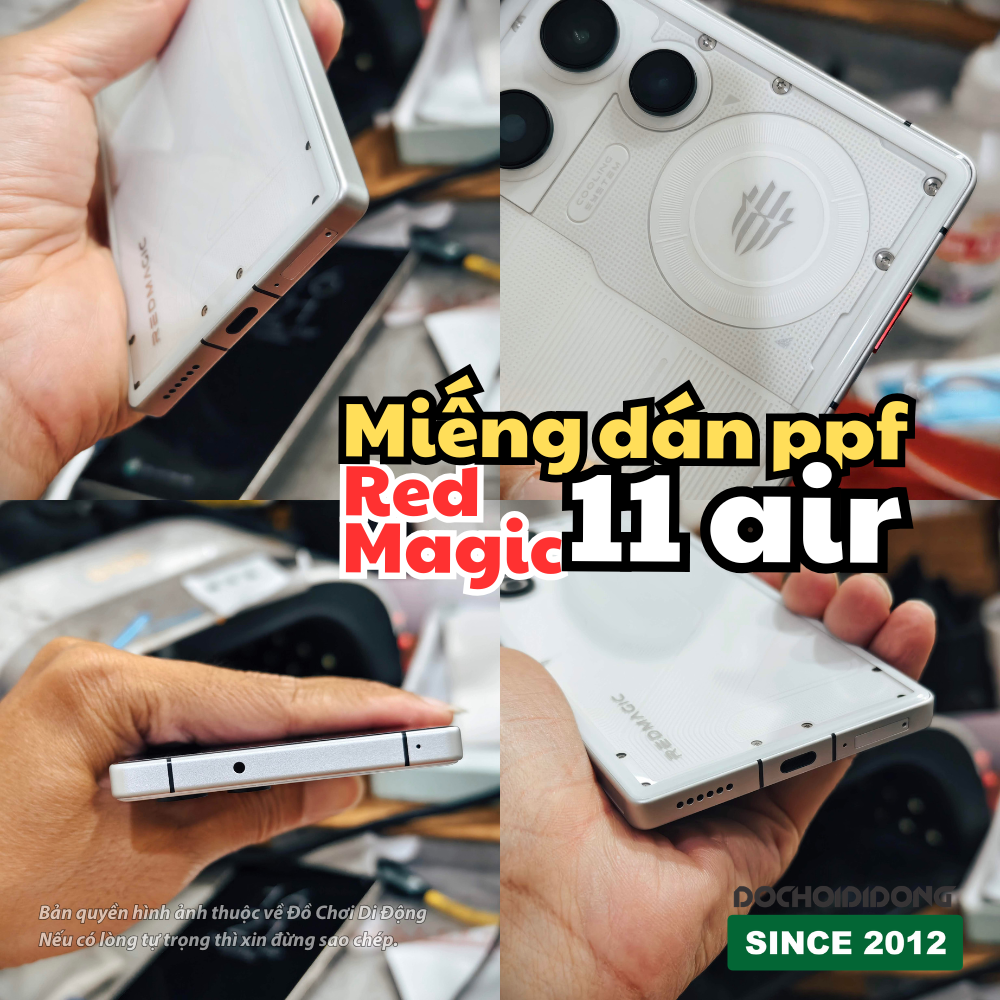 Miếng dán PPF mặt lưng và màn hình ZTE Nubia Red Magic 11 Air chuẩn form cao cấp