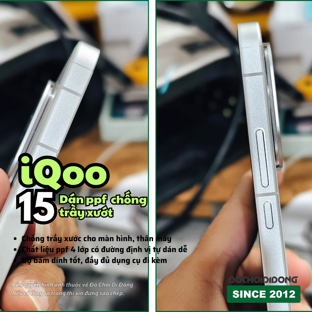 Dán PPF Chống Trầy Xước Full Body/Màn Hình iQOO 15 (Nhám/Bóng) - Thiết Kế Cho Game Thủ
