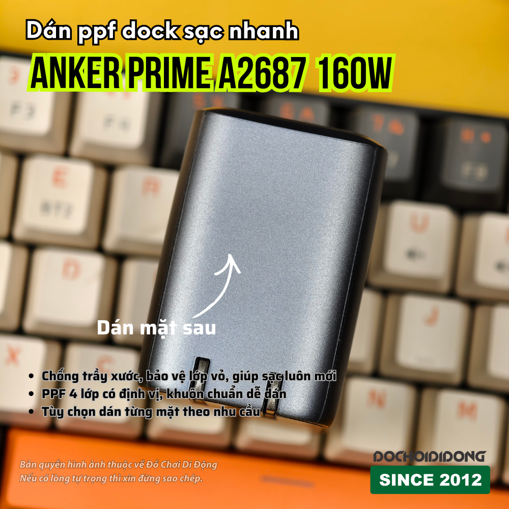 Dán PPF Full Body/Màn Hình Sạc Anker Prime 160W A2687 - Chống Trầy, Giữ Mới
