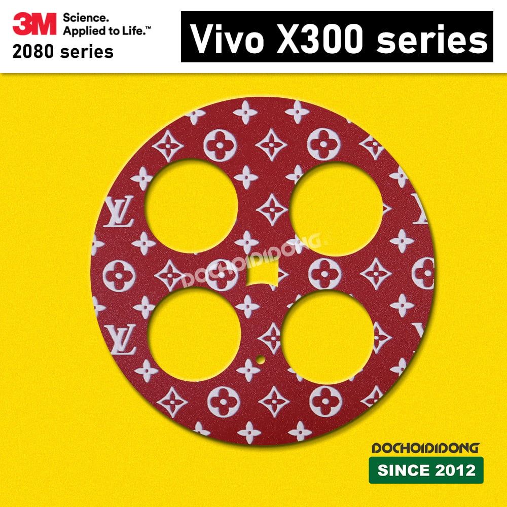 Miếng Dán Skin 3M Bảo Vệ Cụm Camera Vivo X300 / Pro / Ultra (Vân Nổi, Khoét Lỗ)
