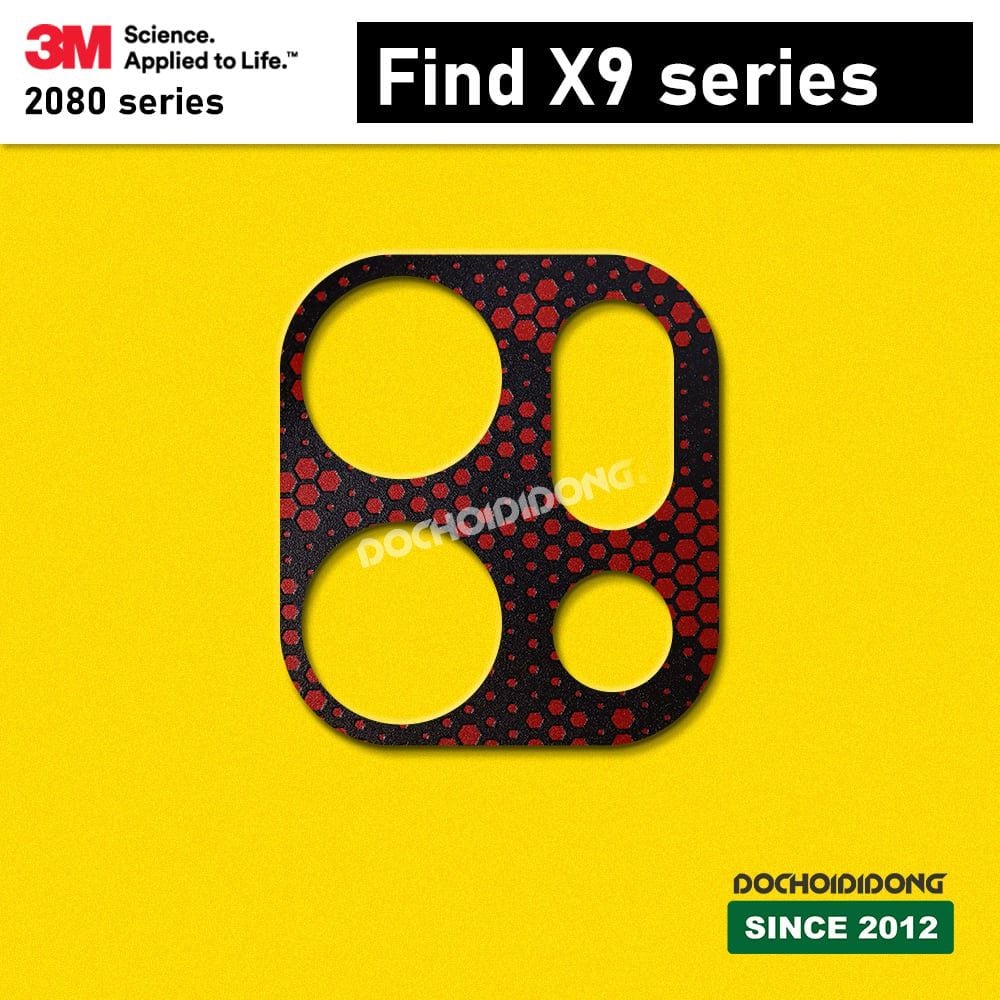 Dán Skin 3M Bảo Vệ Camera Oppo Find X9 / X9 Pro / X9 Ultra (Vân Nổi 3D, Khoét Lỗ)