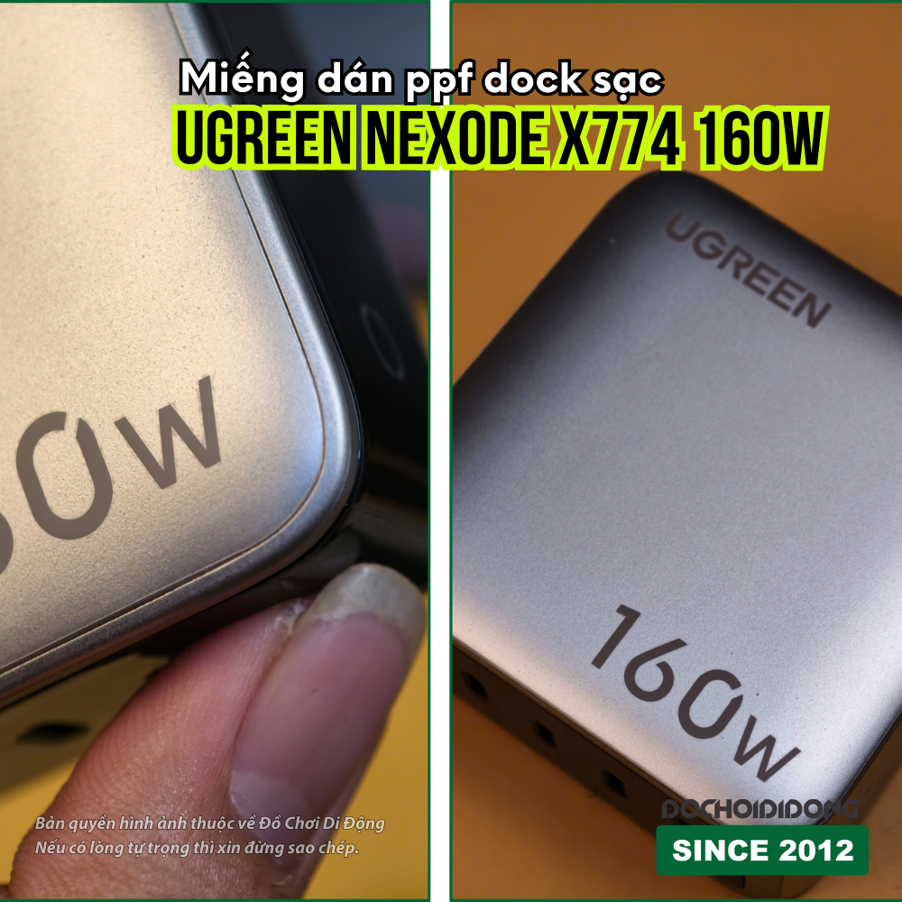 Miếng Dán PPF Chống Trầy Xước Củ Sạc Ugreen Nexode 160W X774