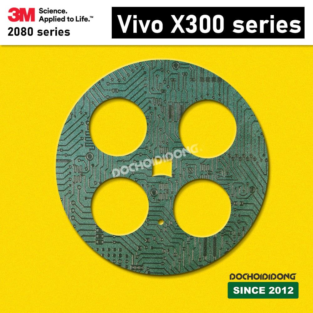 Miếng Dán Skin 3M Bảo Vệ Cụm Camera Vivo X300 / Pro / Ultra (Vân Nổi, Khoét Lỗ)